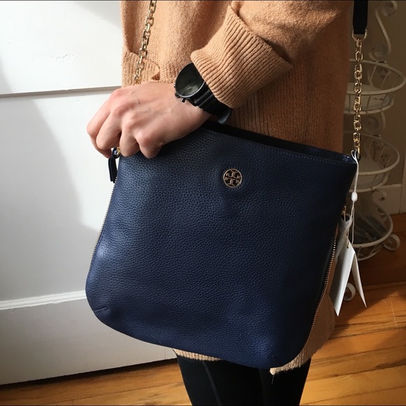 Tory Burch Handbags - New Royal Navy Tory Burch Bag - Brody Swing pack